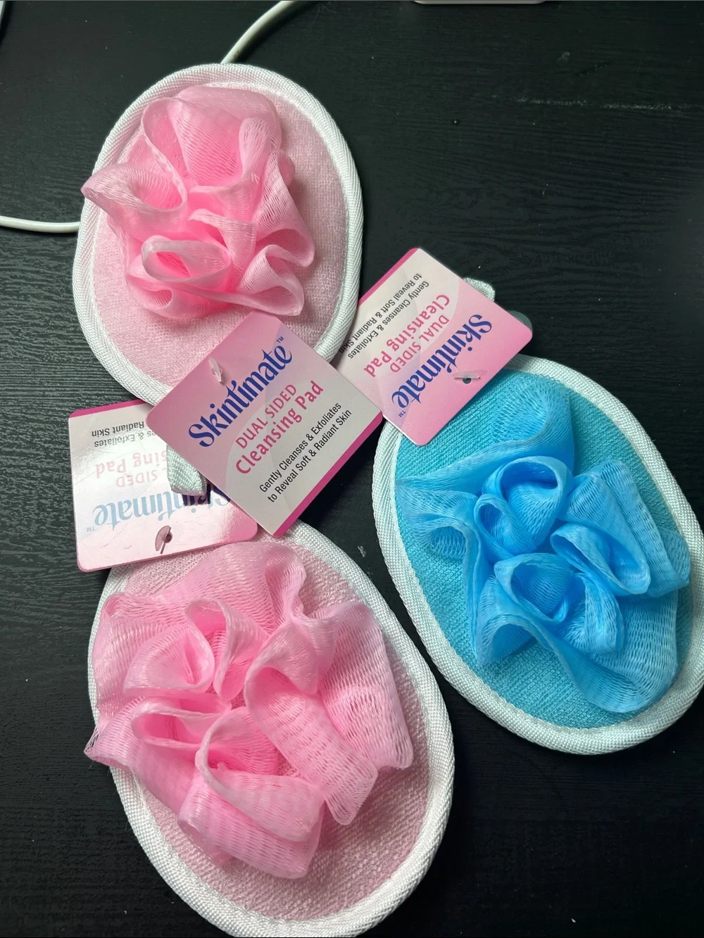 Skintimate Kids Dual-Sided Cleansing Pad - Pink & Blue